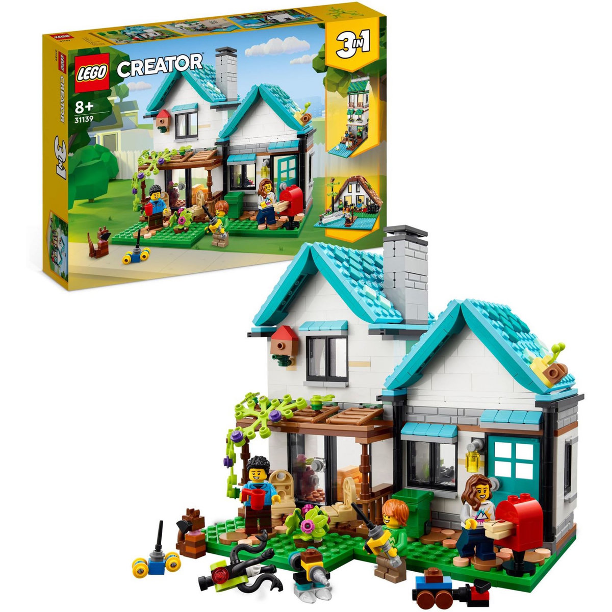 LEGO Creator 31139 - La maison accueillante Kit de Construction de Maquettes avec 3 Habitations Différentes