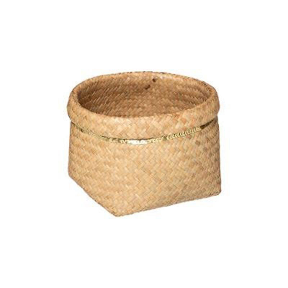  Lot de 5 Paniers de Rangement  Sequins  39cm Naturel