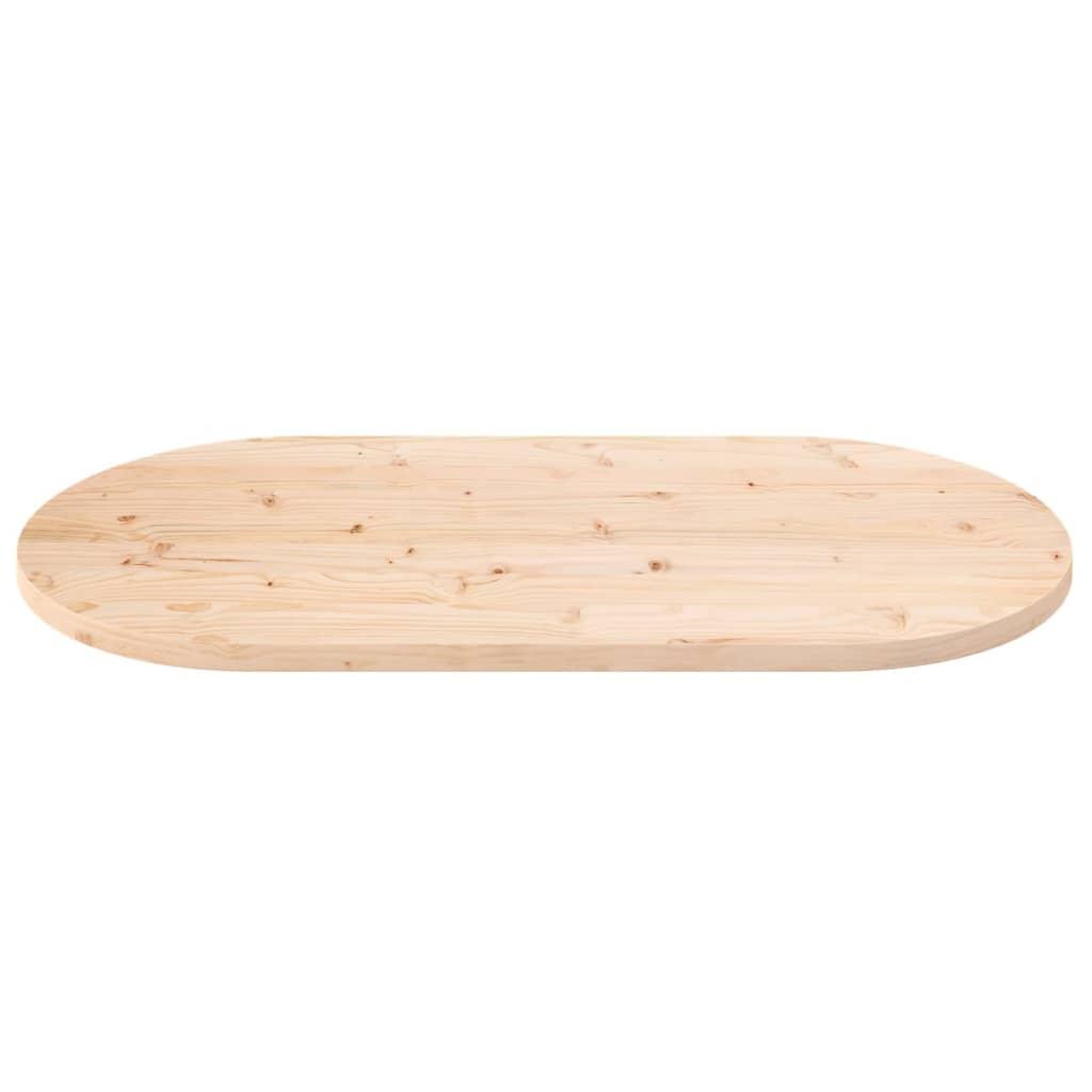 Voir la diapositive 3 : VIDAXL Dessus de table 100x50x2,5 cm bois de pin massif ovale