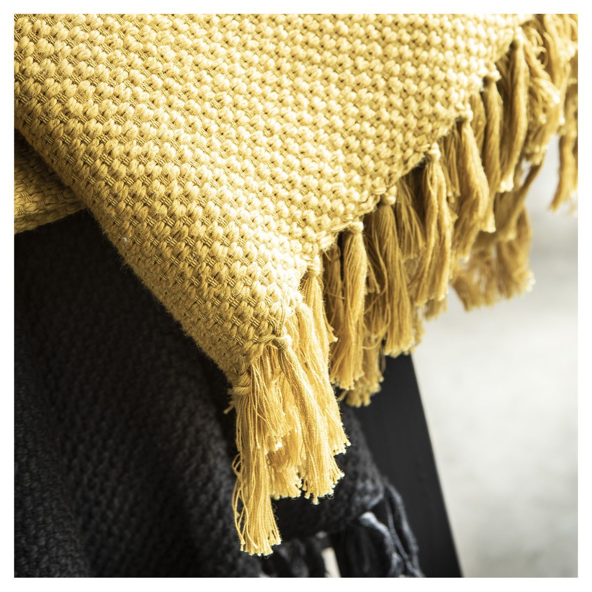 TODAY Plaid uni en coton 380 g/m2 TERRA ROSA  