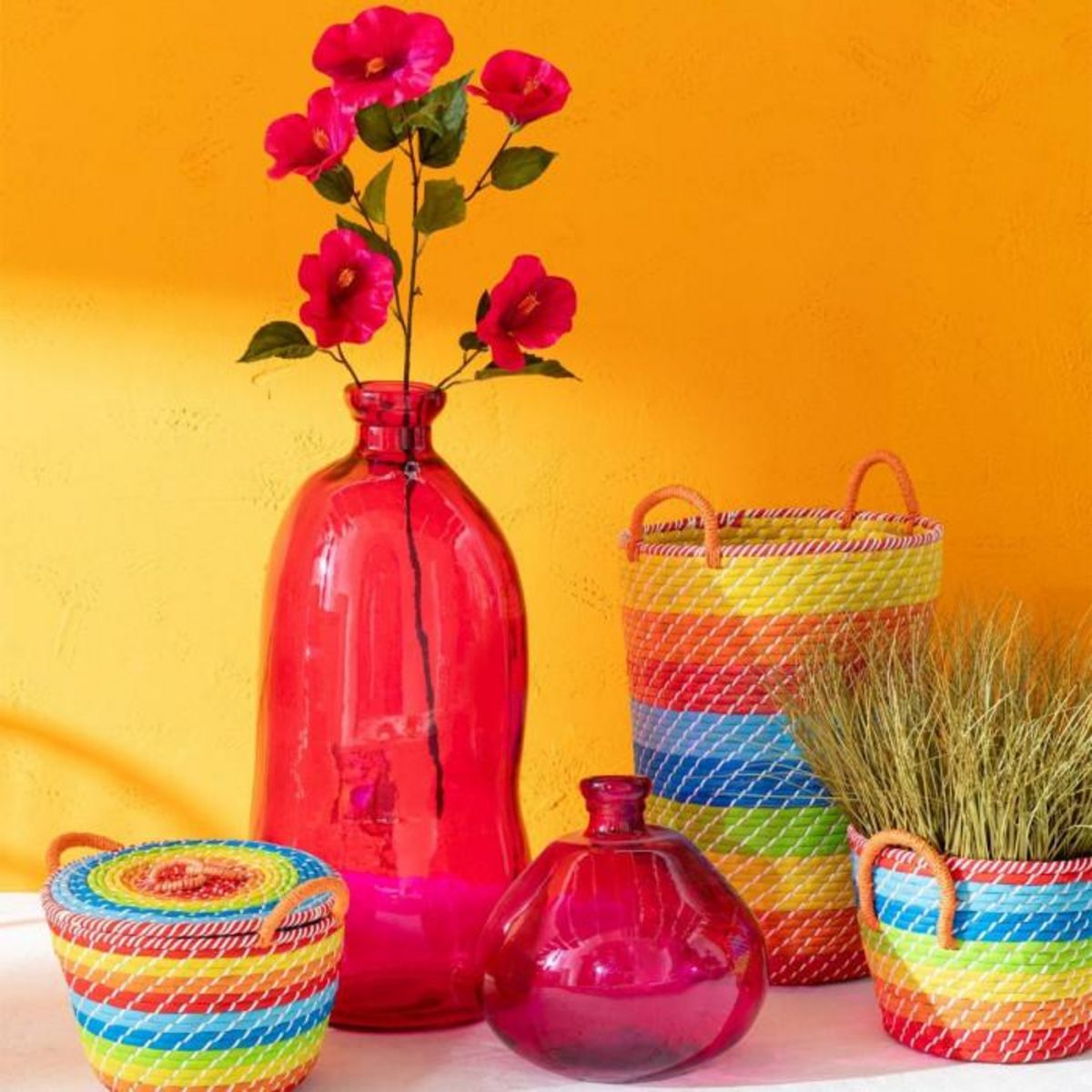 Paris Prix Tige Fleur Artificielle  Hibiscus  119cm Fuchsia