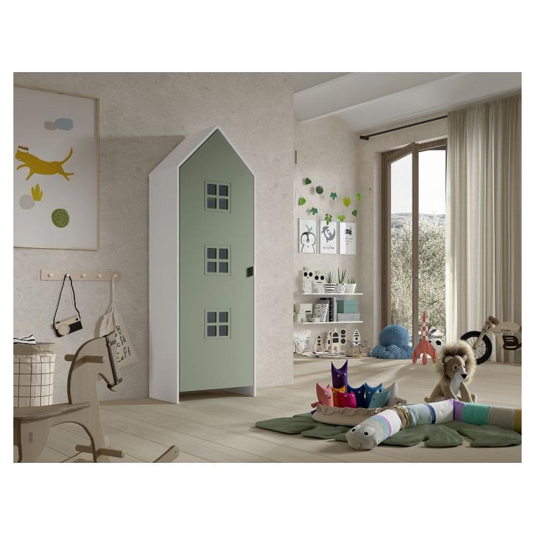 Voir la diapositive 3 : Vipack Armoire Casami Bruges Avec Porte En Entangled Vert