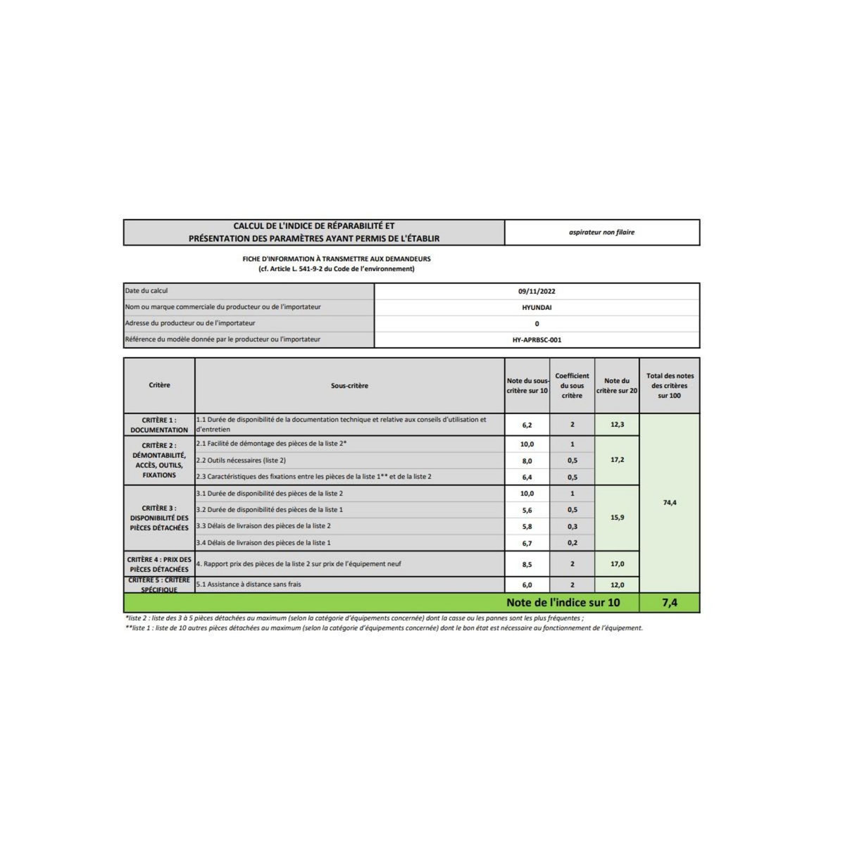 Hyundai Aspirateur balai 2en1 rechargeable 10.8v - HY-APRBSC-001