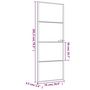 Voir la diapositive 6 : VIDAXL Porte interieure mince noir 76x201,5 cm verre trempe aluminium