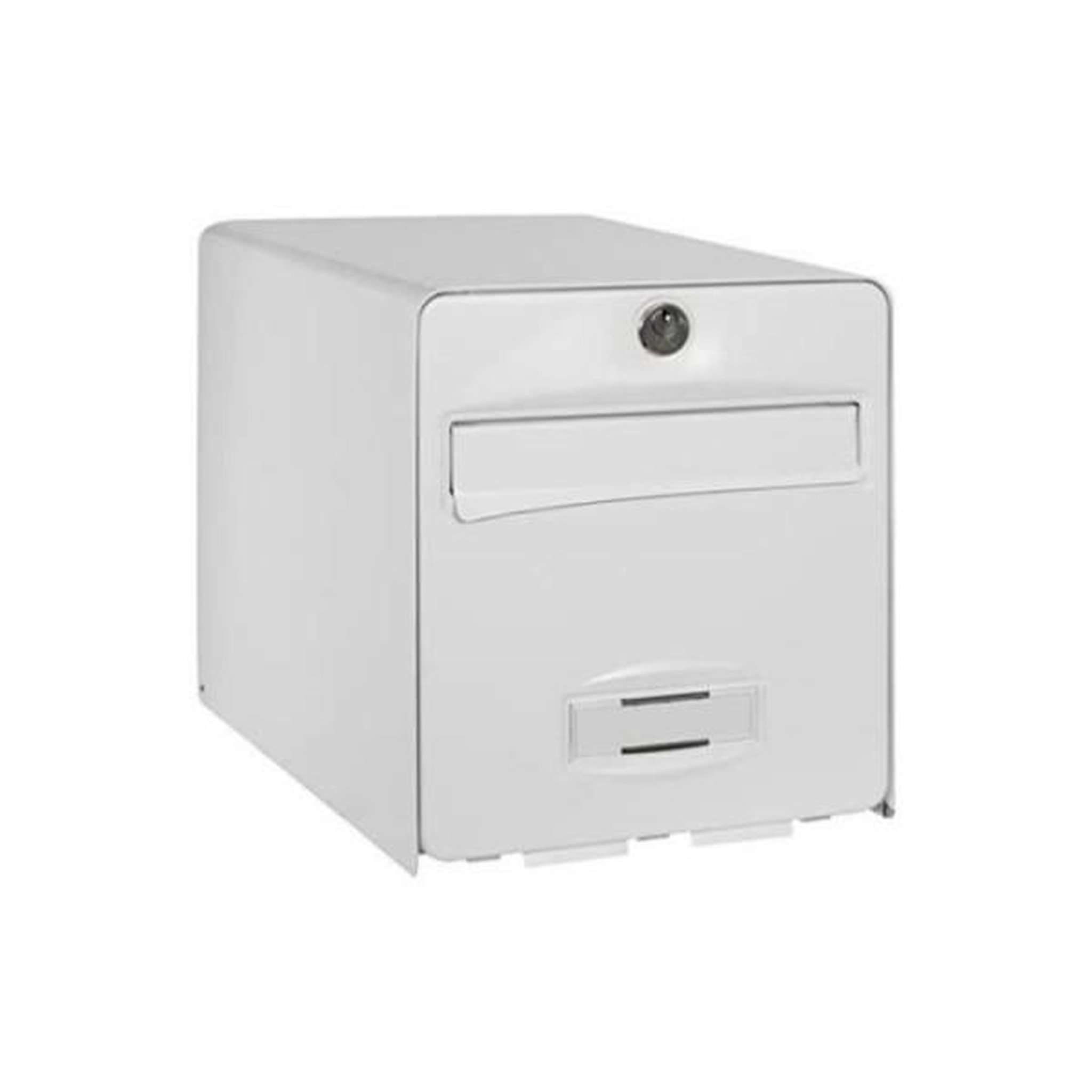 Voir la diapositive 4 : BURG WACHTER Burg wachter boîte aux lettres balthazar en acier galvanisé - 1 porte - blanc