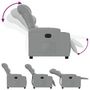 Voir la diapositive 4 : VIDAXL Fauteuil inclinable Gris clair Tissu