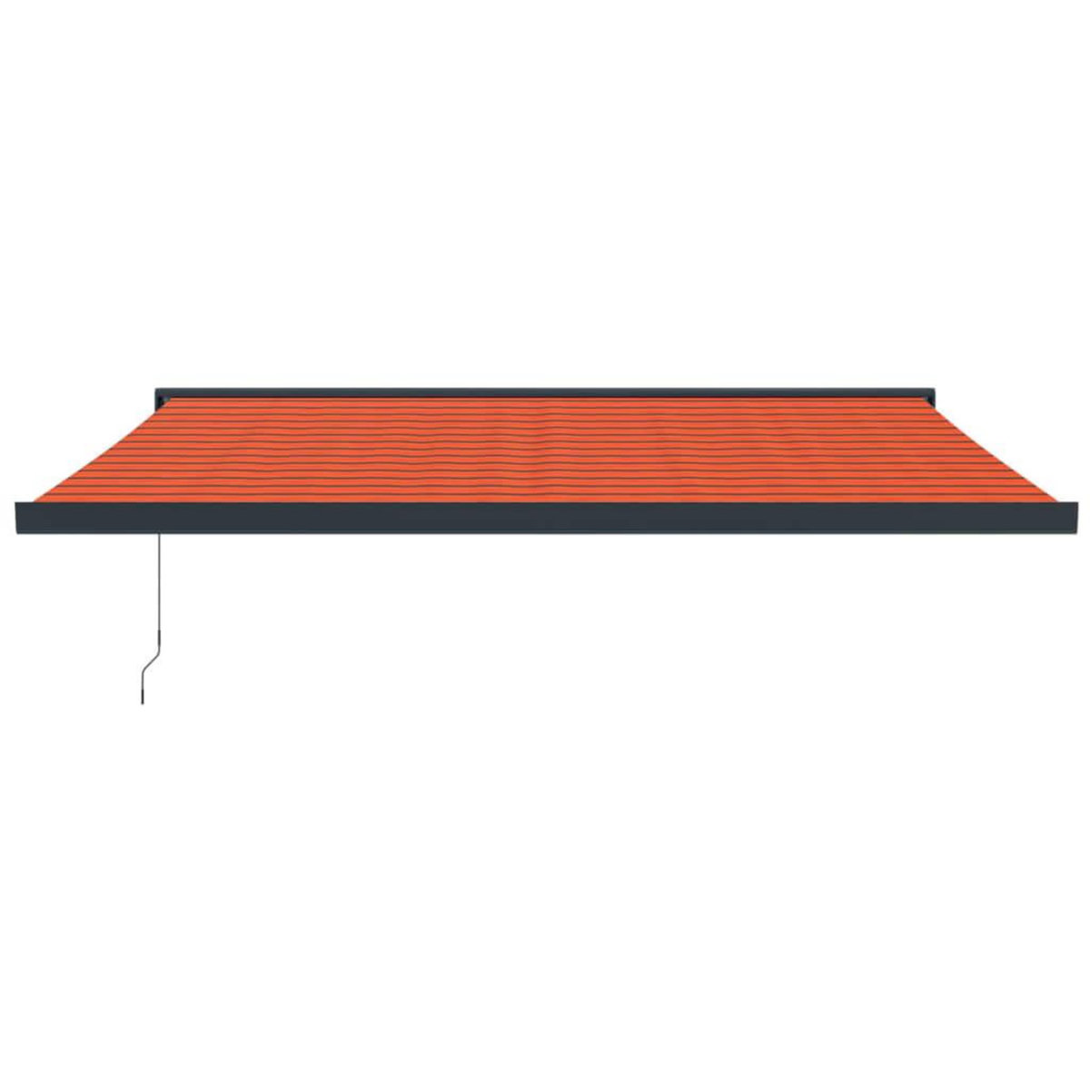 VIDAXL Auvent retractable orange et marron 4,5x3 m tissu et aluminium