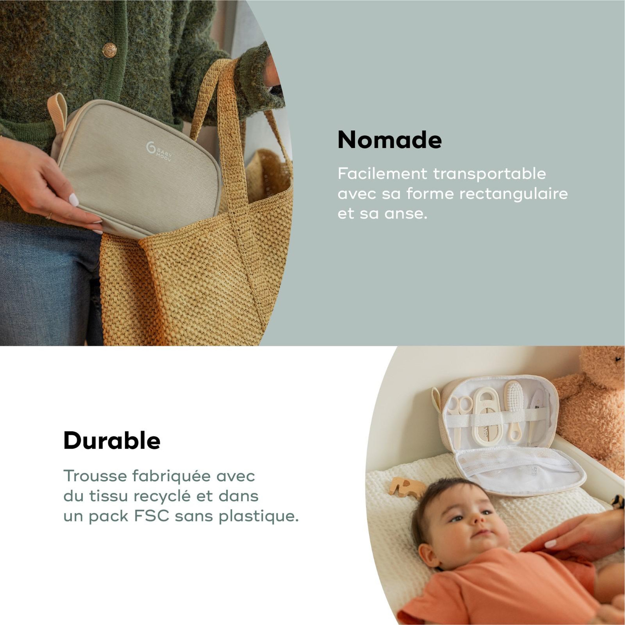 Voir la diapositive 5 : BABYMOOV Trousse de soin sable babymoov - 9 accessoires essentiels