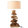 Voir la diapositive 2 : Paris Prix Lampe à Poser Design  Bois Flotté  63cm Naturel
