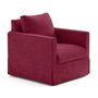 Voir la diapositive 4 : LISA DESIGN Serena - fauteuil déhoussable en velours texturé