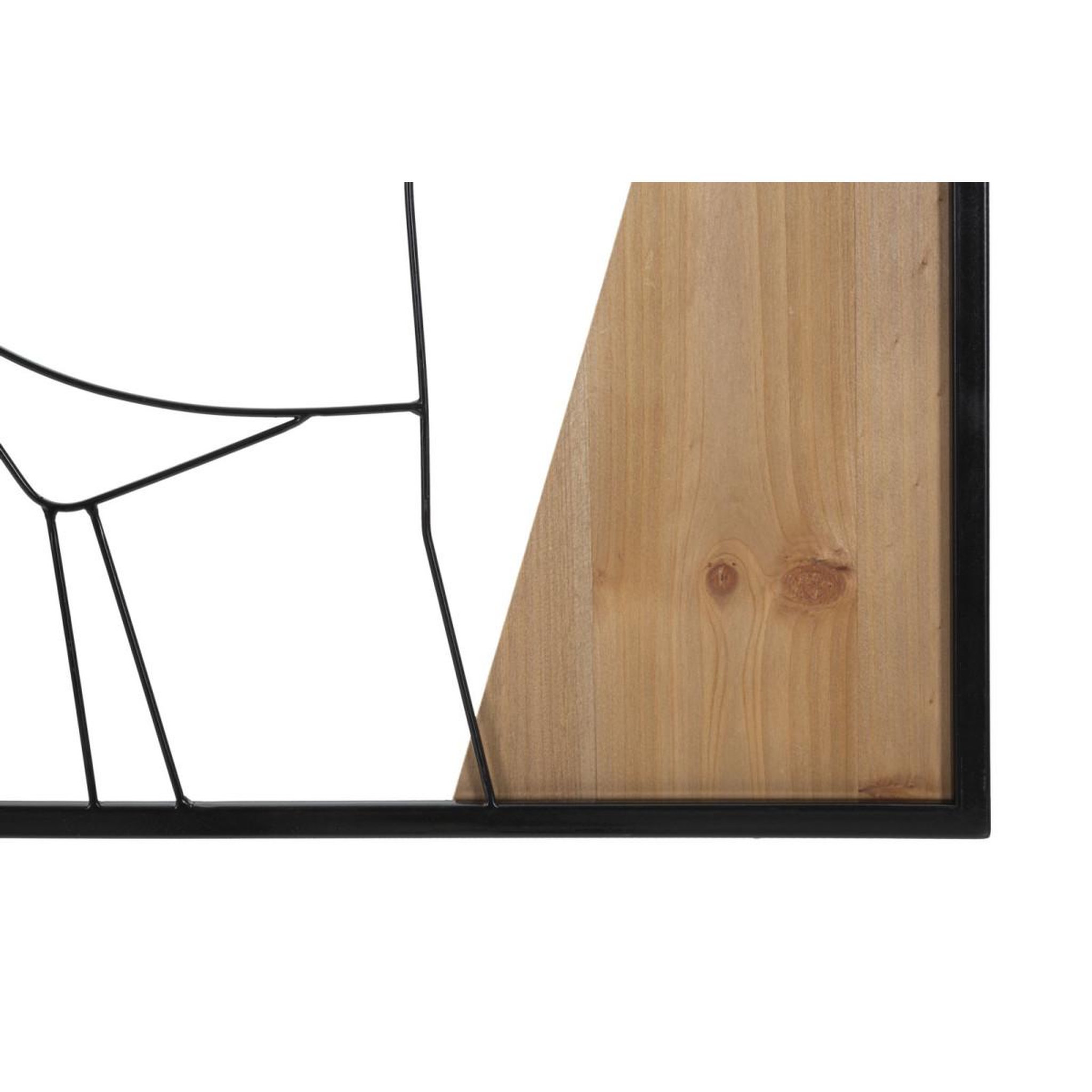 Voir la diapositive 4 : Paris Prix Décoration murale encadrée  strips  90cm noir & naturel