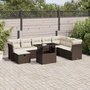 Voir la diapositive 1 : VIDAXL Salon de jardin avec coussins 9 pcs marron resine tressee