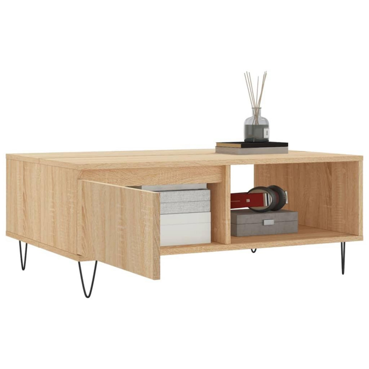 VIDAXL Table basse chene sonoma 90x60x35 cm bois d'ingenierie