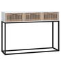 Voir la diapositive 2 : VIDAXL Table console blanc 105x30x75 cm bois d'ingenierie et fer