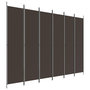 Voir la diapositive 2 : VIDAXL Cloison de separation 6 panneaux Marron 300x220 cm Tissu