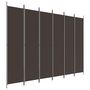 Voir la diapositive 2 : VIDAXL Cloison de separation 6 panneaux Marron 300x220 cm Tissu