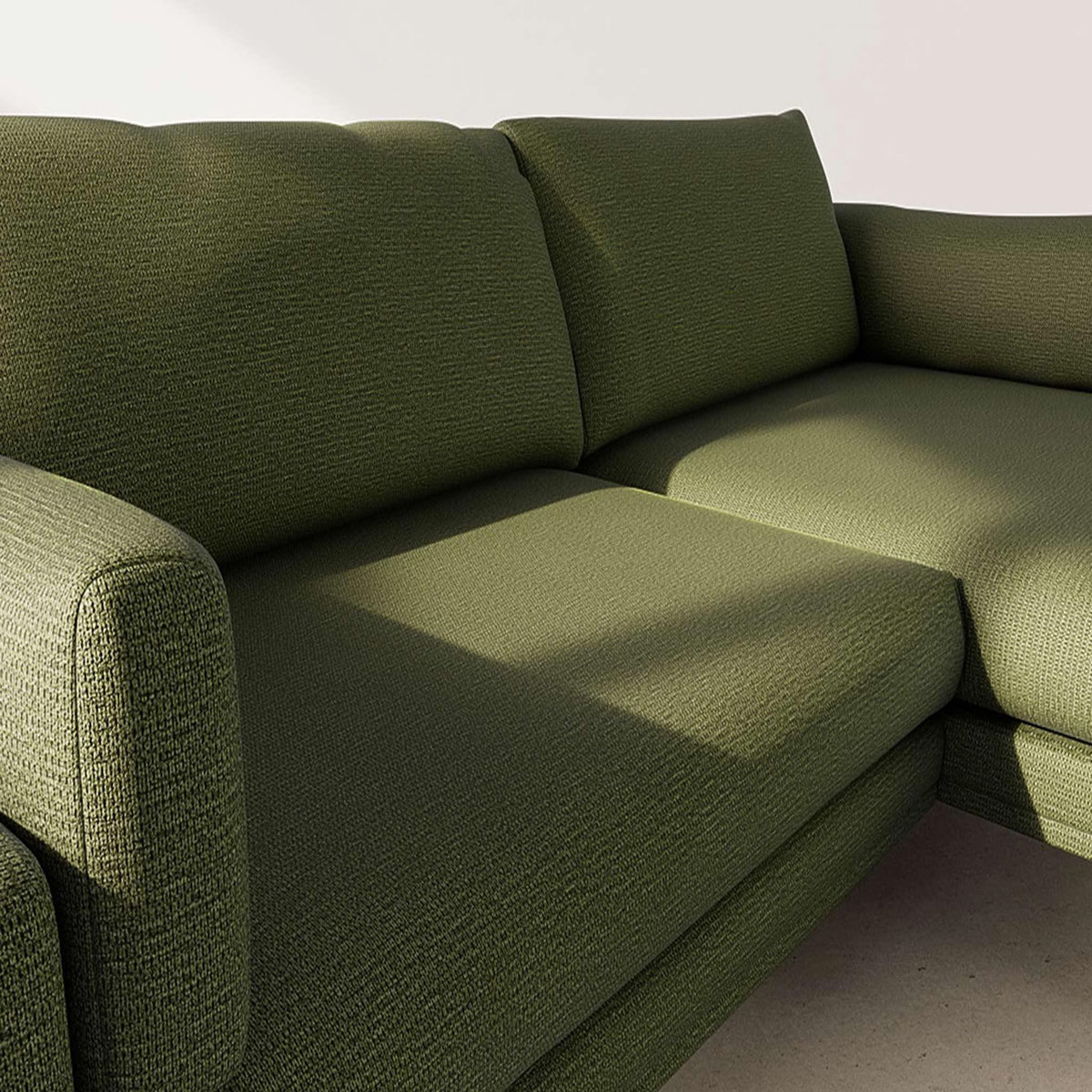 LISA DESIGN Carlos - canapé d'angle droit 4 places ultra moelleux en tissu texturé