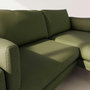 Voir la diapositive 6 : LISA DESIGN Carlos - canapé d'angle droit 4 places ultra moelleux en tissu texturé