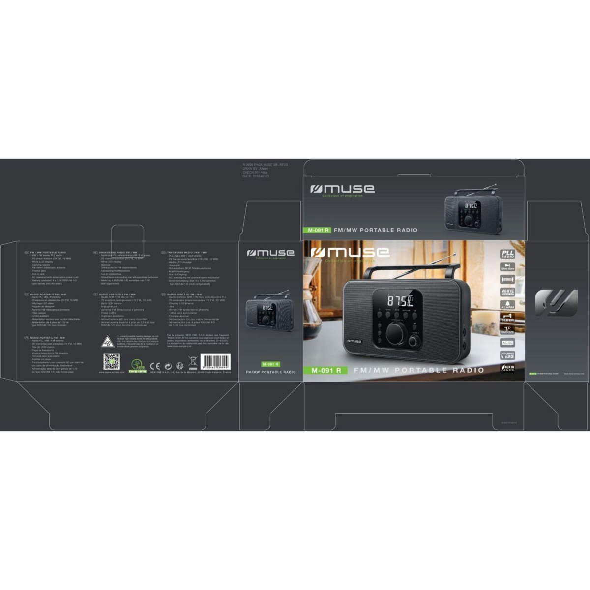 Muse Radio FM M-091 R noir