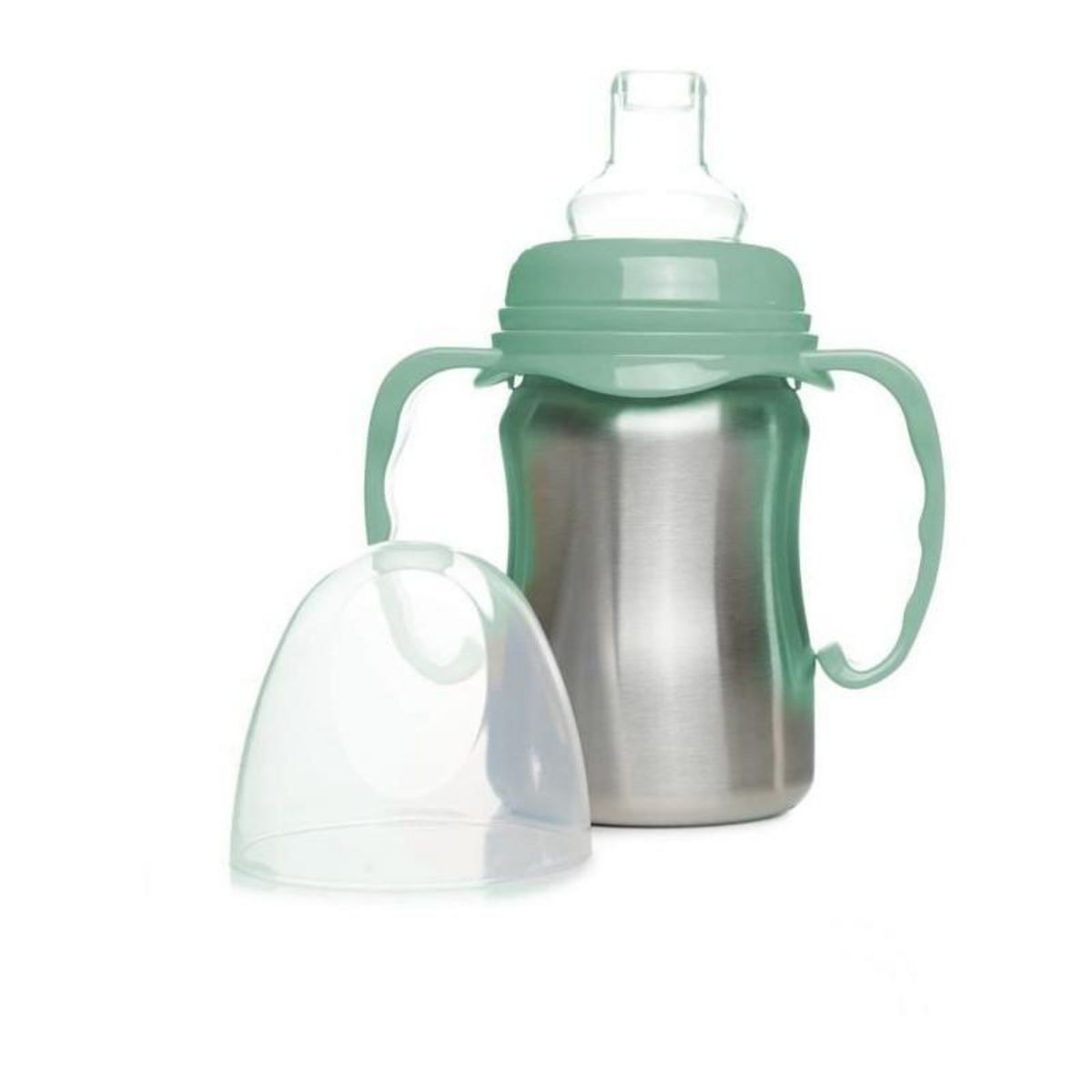 THERMOBABY Tasse d'apprentissage - THERMOBABY - Inox - 180 ml - Vert Cactus - Ergonomique et anti-fuites