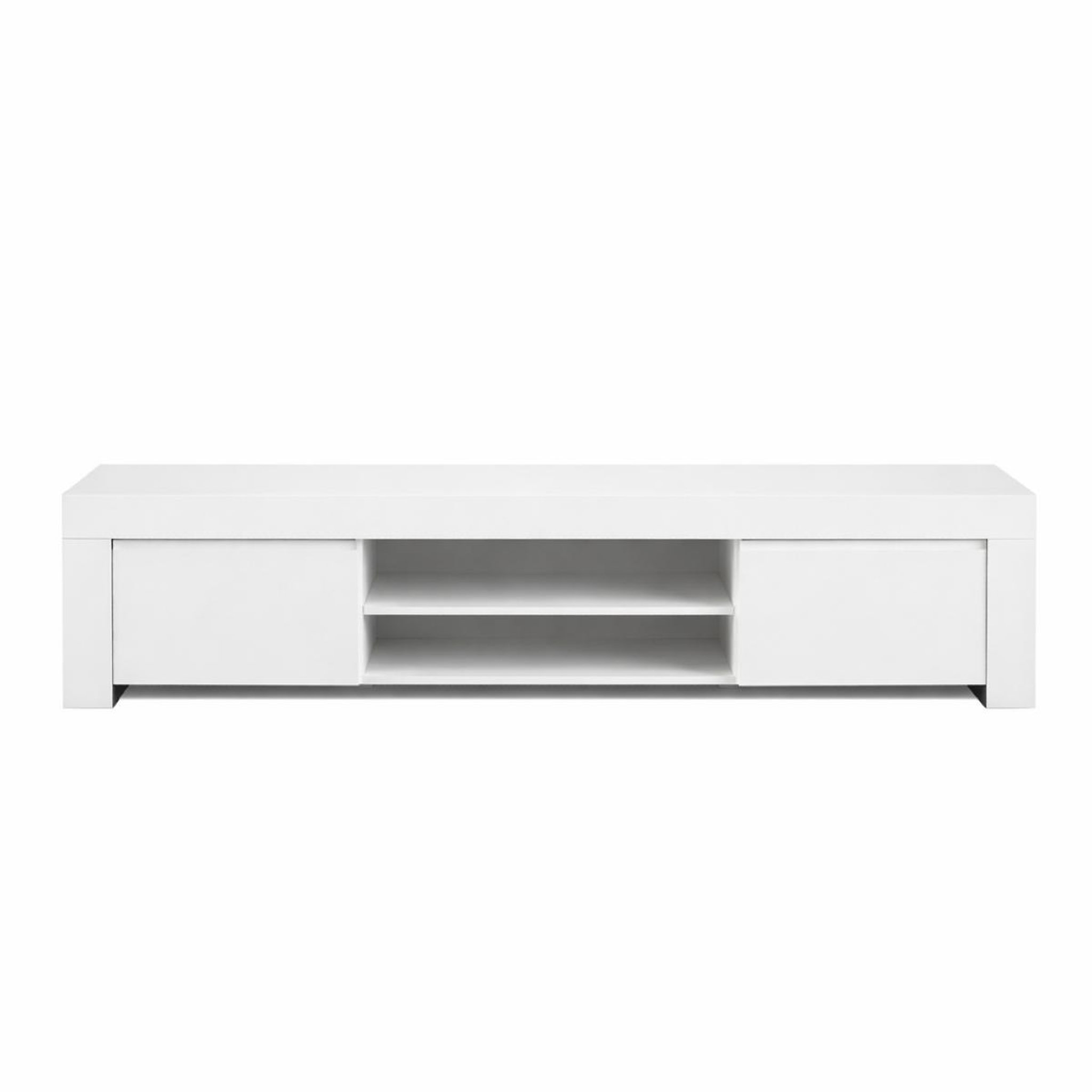 JLC KREATION Meuble tv design laqué blanc 190cm aphodite