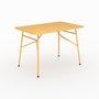 Voir la diapositive 1 : Rendez vous déco Table de jardin en metal jaune beurre 4 personnes-Yumi