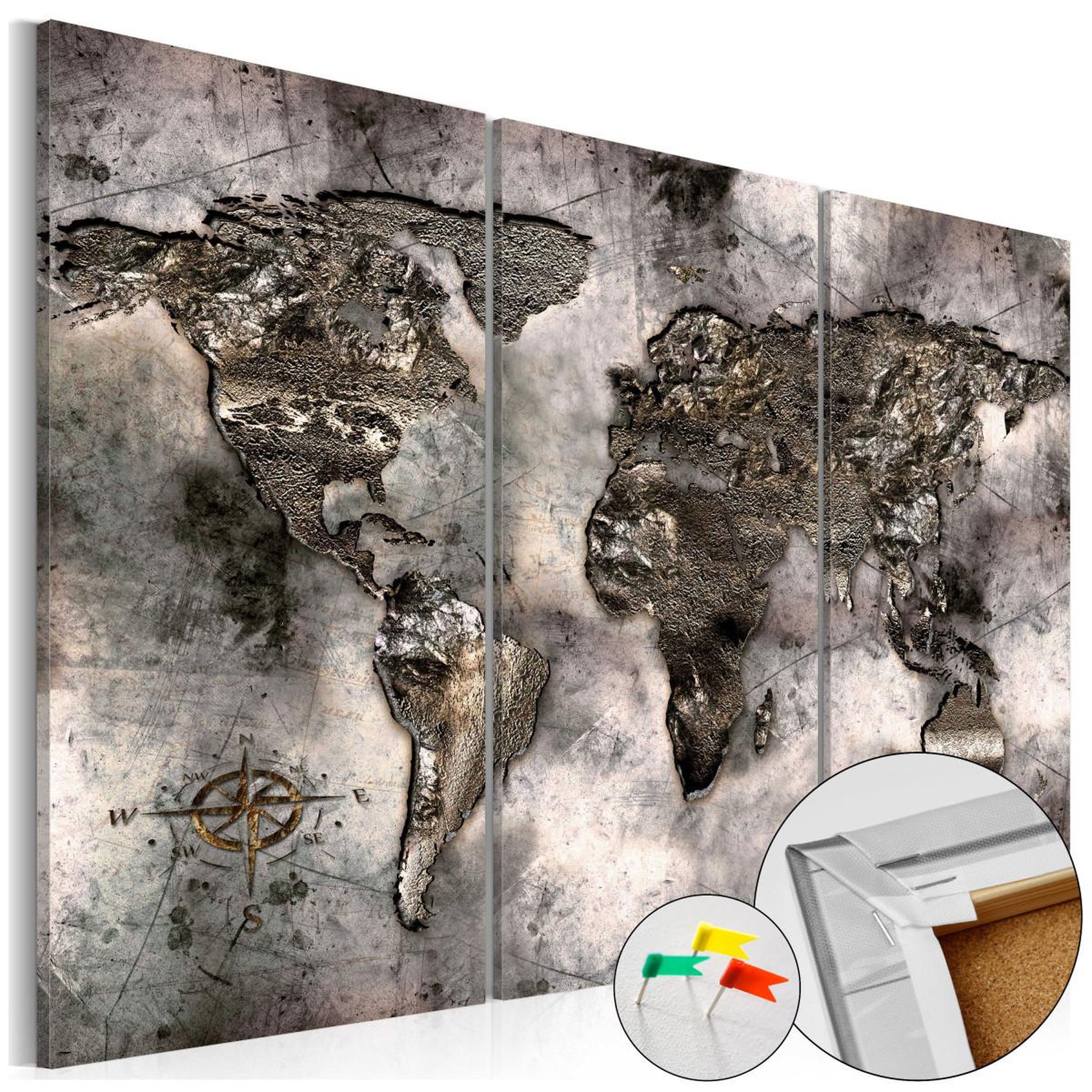 Voir la diapositive 1 : Paris Prix Tableau en Liège  Carte du Monde - Opalescent Map