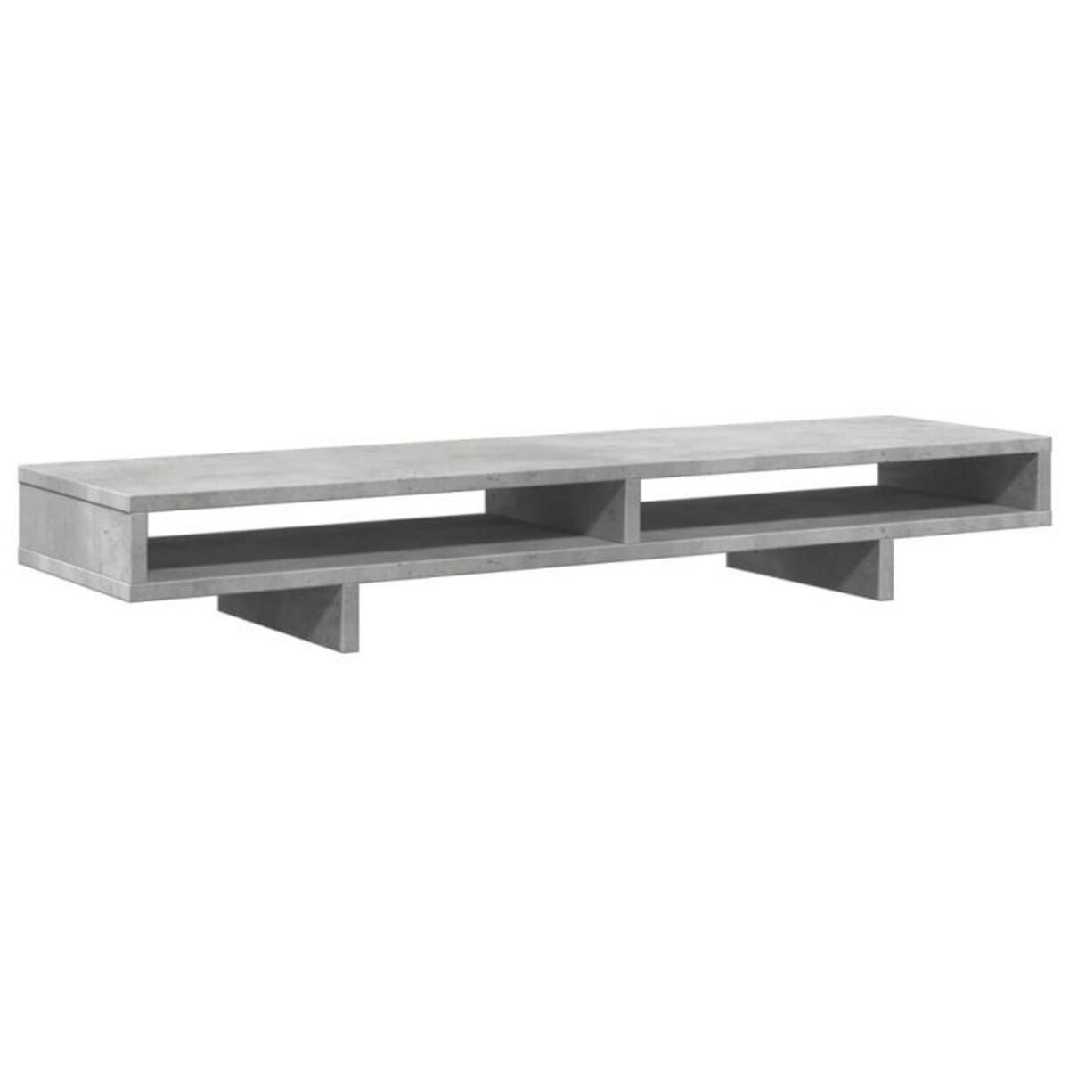 VIDAXL Support de moniteur gris béton 100x27x15 cm bois d ingénierie