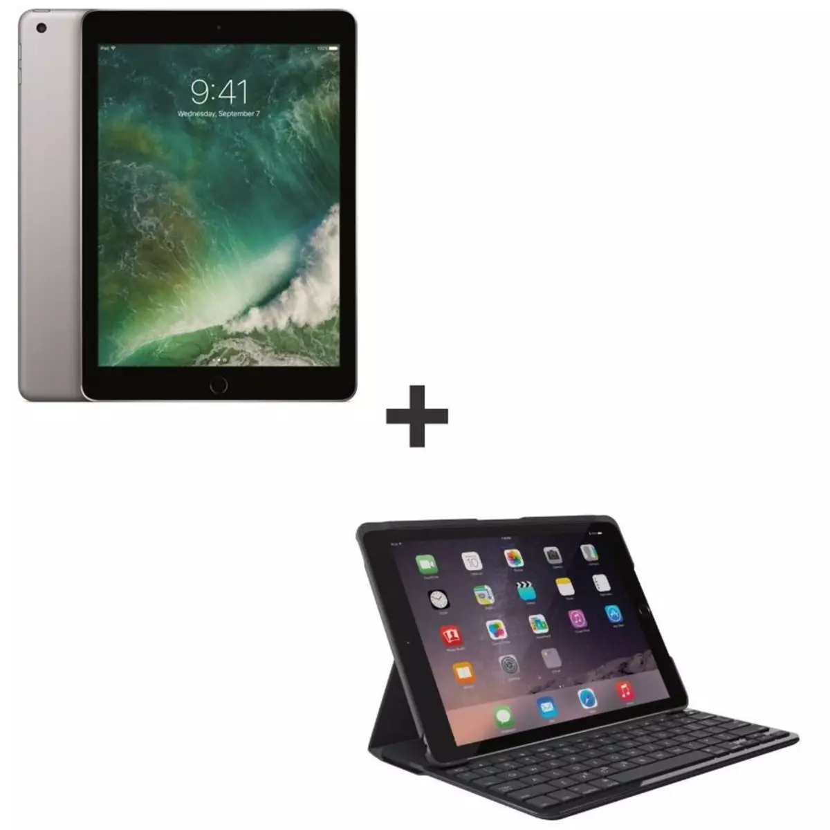 Apple    Pack Tablette Tactile iPad WiFi  gris sidéral 32 Go & Etui Folio iPad Slim