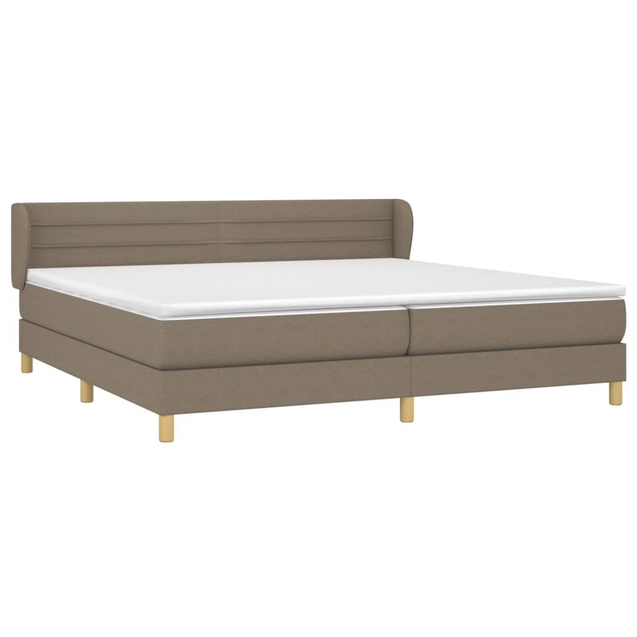 Voir la diapositive 3 : VIDAXL Sommier a lattes de lit avec matelas Taupe 200x200 cm Tissu