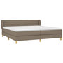 Voir la diapositive 3 : VIDAXL Sommier a lattes de lit avec matelas Taupe 200x200 cm Tissu