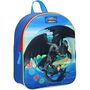 Voir la diapositive 1 : Sac à goûter maternelle Dragon 3 3D bleu