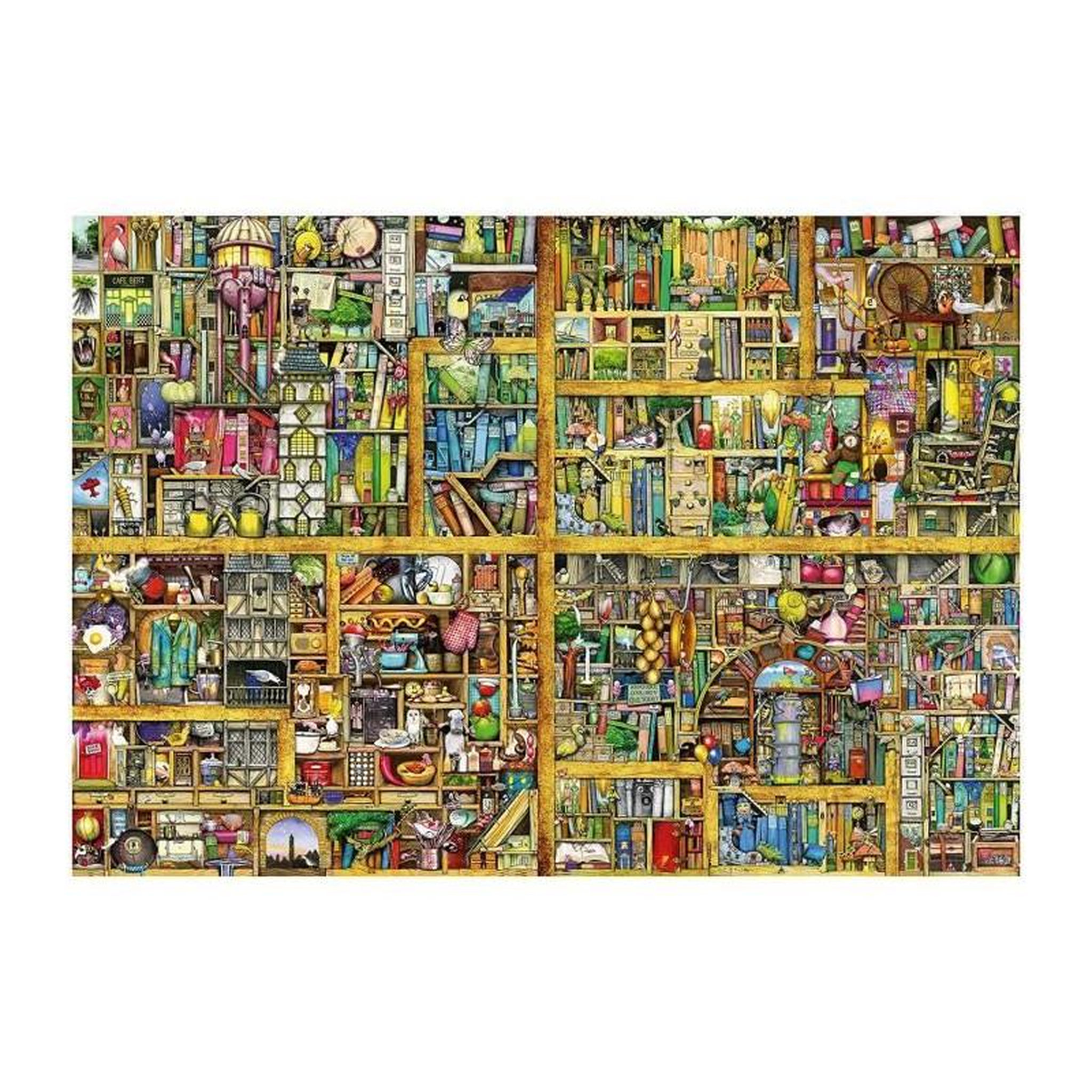 Voir la diapositive 2 : RAVENSBURGER Puzzle adulte 18000 pièces Bibliothèque magique paysage détaillé défi extrême – Educa