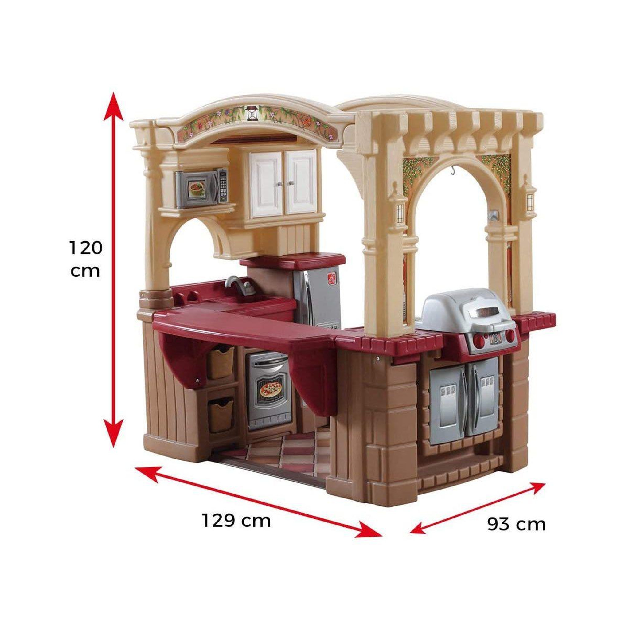 Voir la diapositive 2 : Step 2 Grande cuisine et Grill Walk-in marron