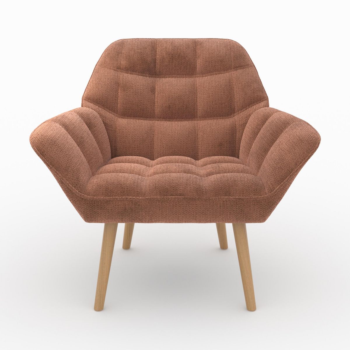 Rendez vous déco Fauteuil en tissu gris clair - Simba