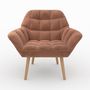 Voir la diapositive 6 : Rendez vous déco Fauteuil en tissu gris clair - Simba