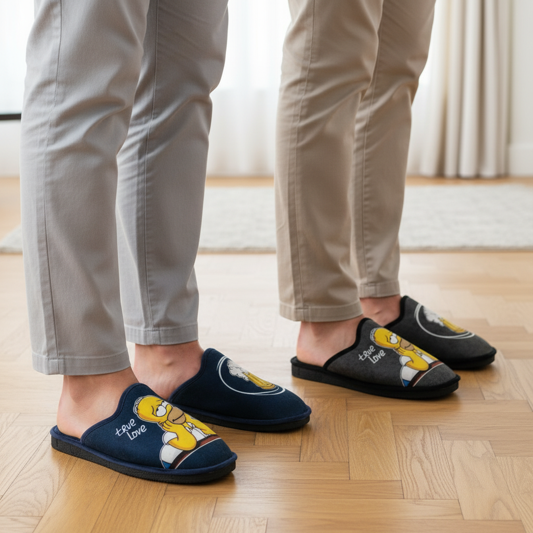 Voir la diapositive 2 : OZABI Ozabi pack de 2 paires pantoufles mules homme fantaisie motif dessin animé