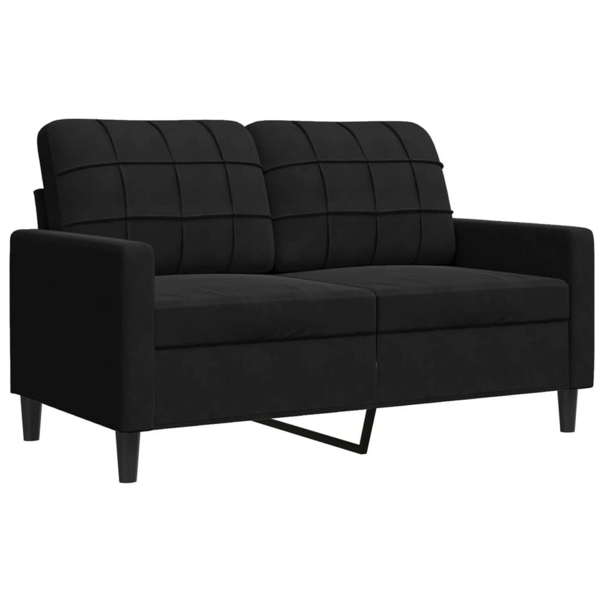 Voir la diapositive 5 : VIDAXL Ensemble de canapes 3 pcs avec coussins Noir Velours