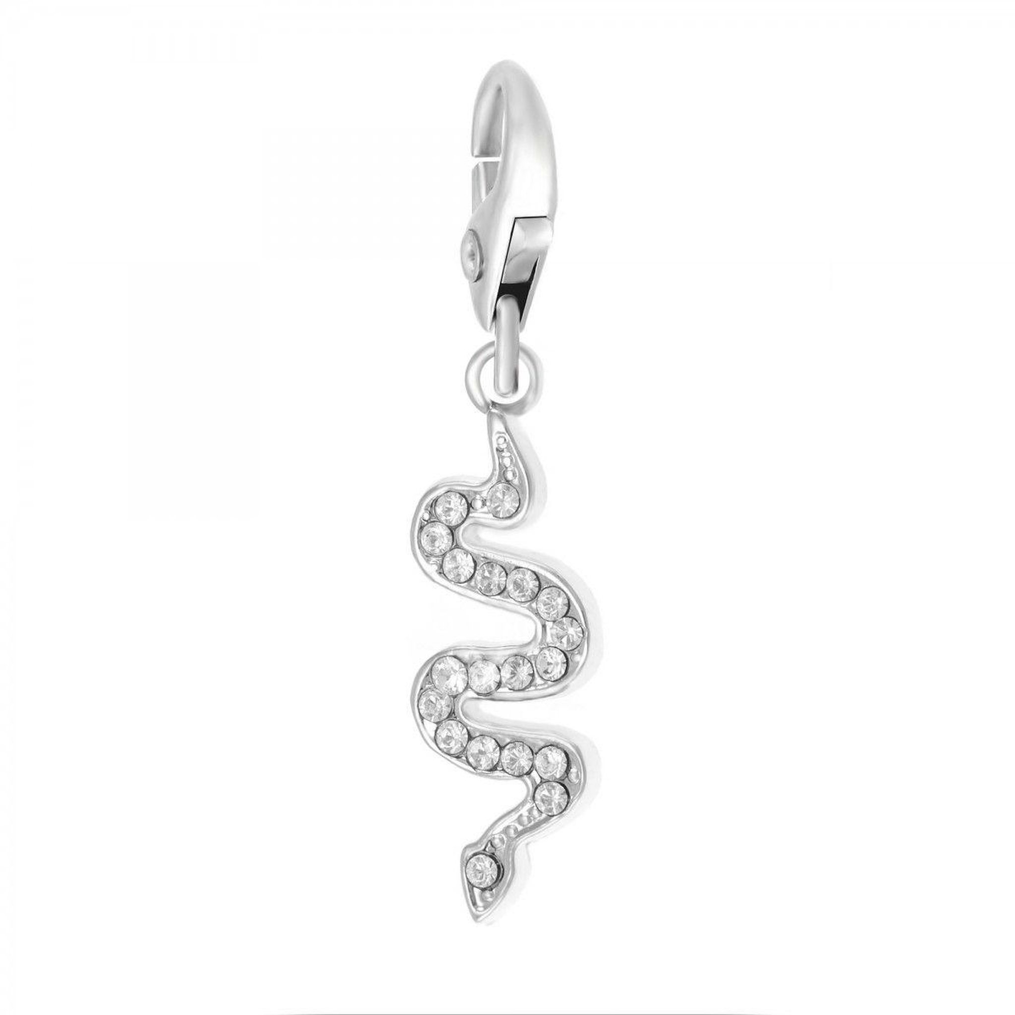 SC CRYSTAL Charm serpent SC Crystal orné de Cristaux scintillants