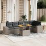 Voir la diapositive 1 : VIDAXL Salon de jardin avec coussins 7 pcs gris resine tressee