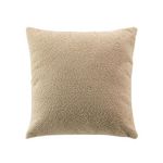 Douceur d'Intérieur Coussin déhoussable BELI - Bouclette unie. Coloris disponibles : Beige, Blanc
