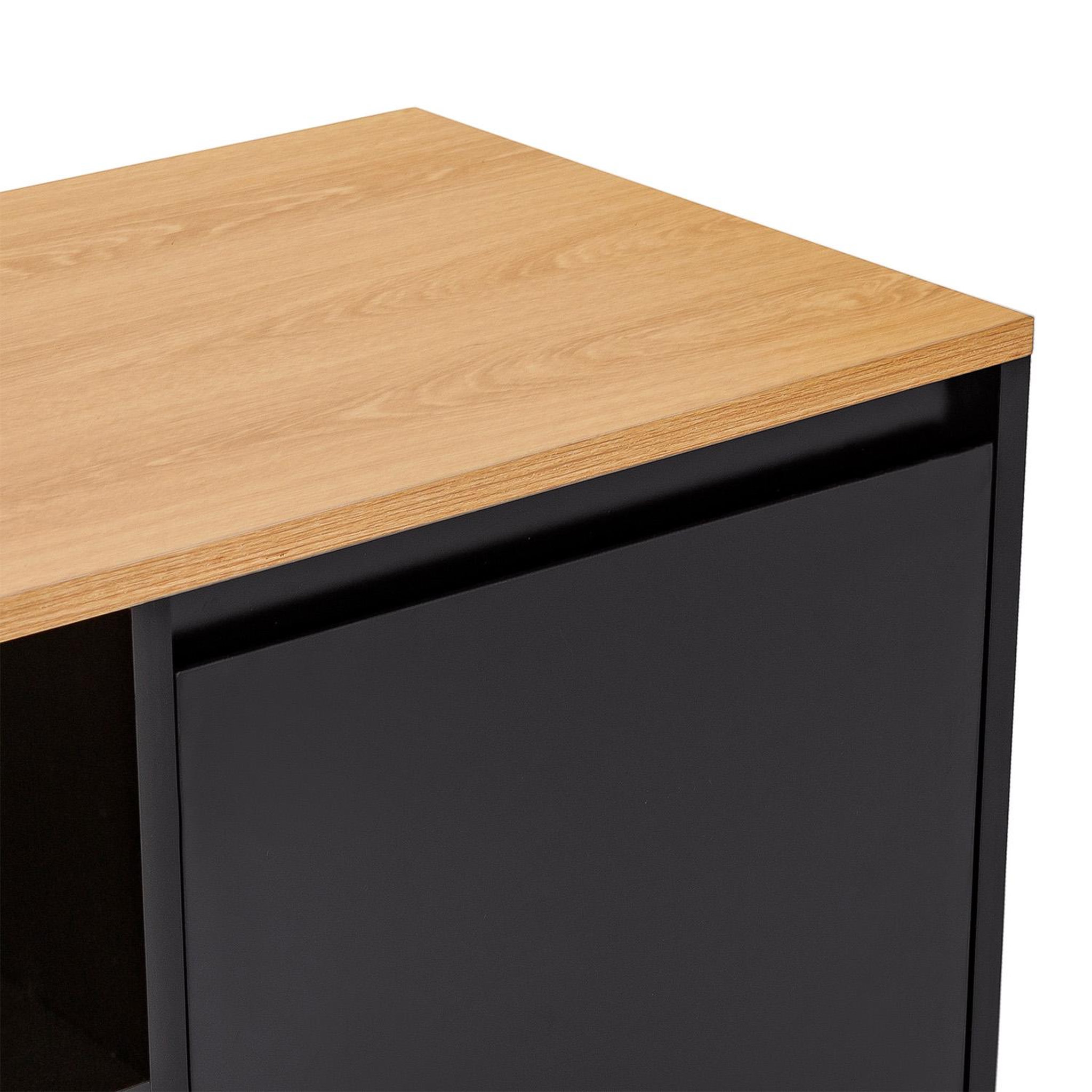 Voir la diapositive 5 : VS VENTA-STOCK Meuble Tv Desi 2 portes couleur Noir