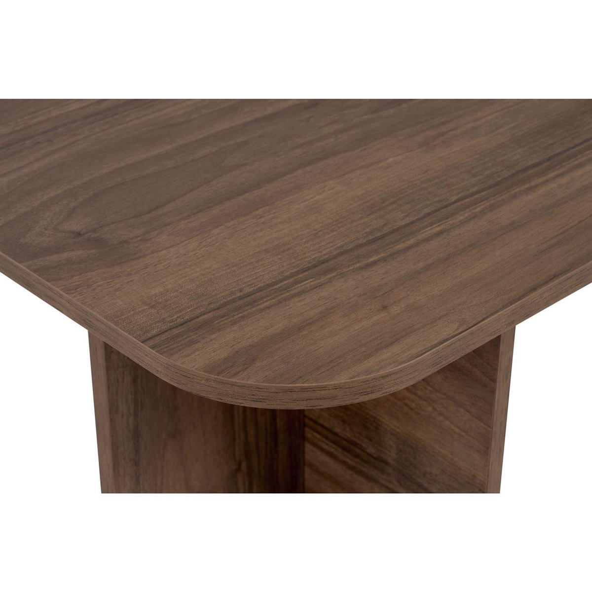 TOILINUX Table basse design effet bois foncé LEANDRO - Marron