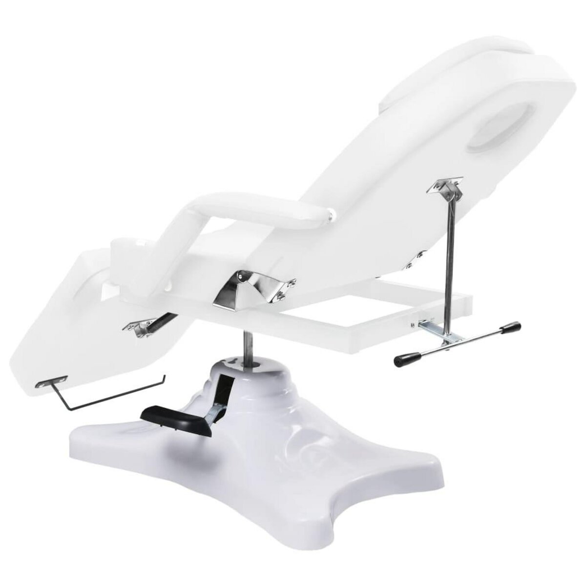 VIDAXL Table de massage Blanc 180x62x(86,5-118) cm