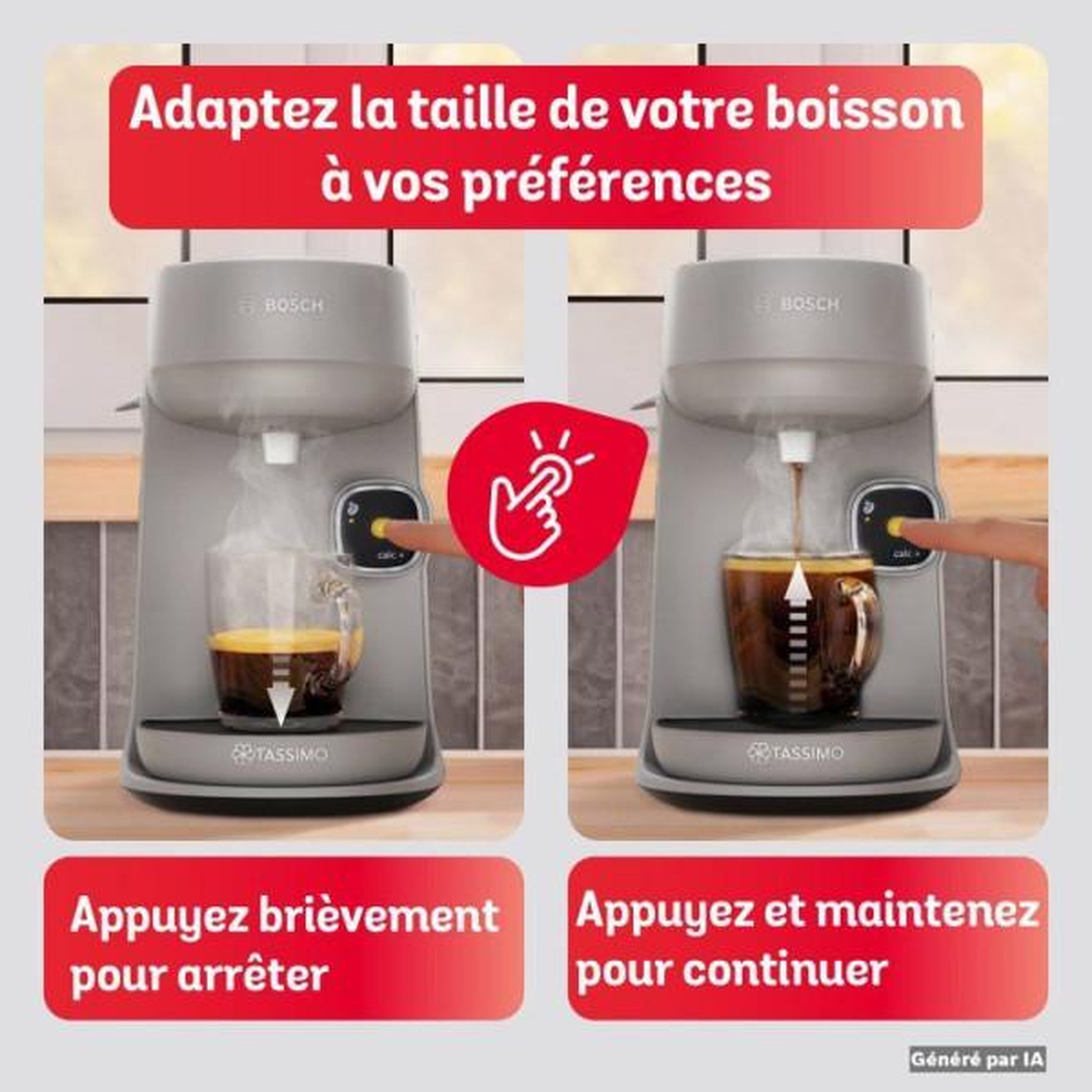 Voir la diapositive 6 : BOSCH Cafetière à dosettes TAS177B Tassimo Harmony multi-boissons automatique