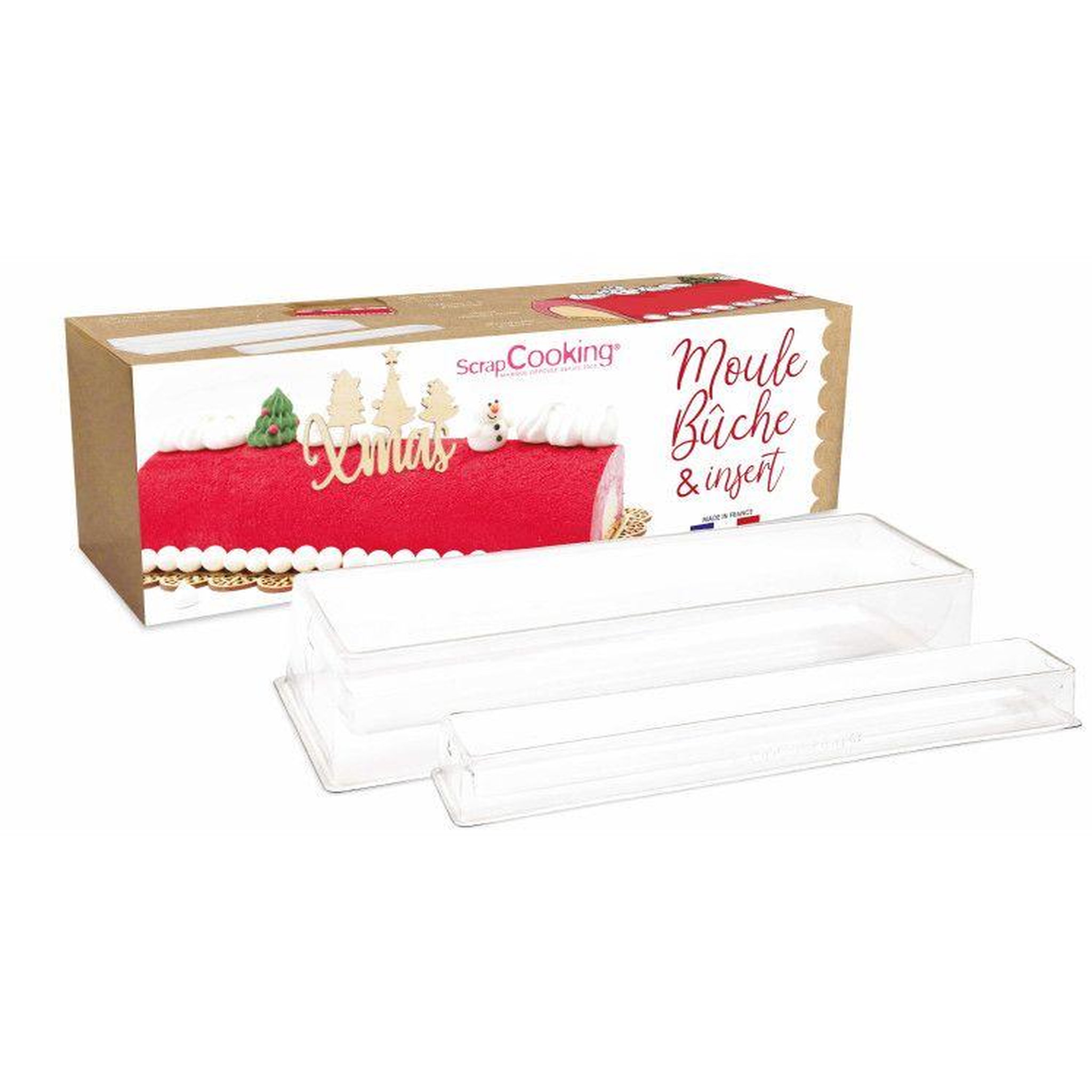 Voir la diapositive 2 : SCRAPCOOKING Moule à Bûche de Noël + insert