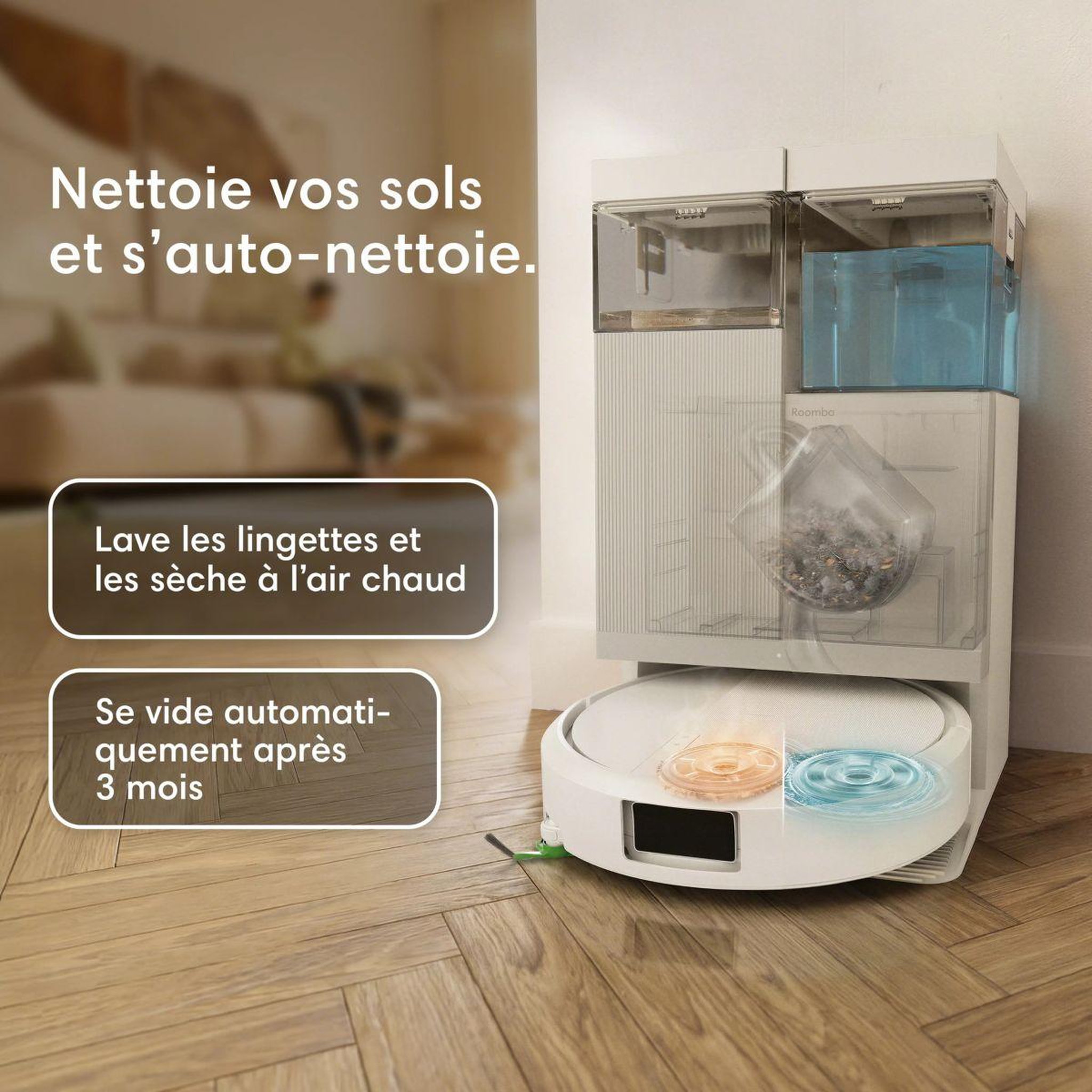 Voir la diapositive 3 : IROBOT Robot aspirateur laveur roomba plus 415 combo + autowashtm dock