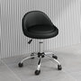Voir la diapositive 4 : HOMCOM Tabouret à roulettes tabouret de travail pivotant 360° réglable noir