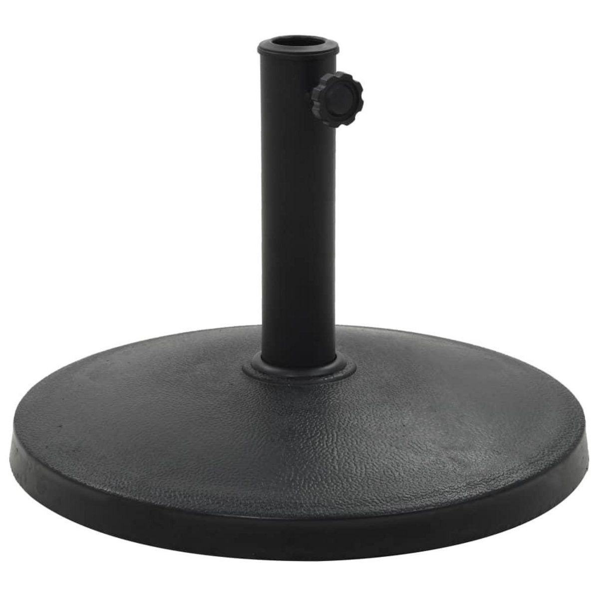 VIDAXL Socle rond de parasol Polyresine 10 kg Noir