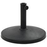 VIDAXL Socle rond de parasol Polyresine 10 kg Noir